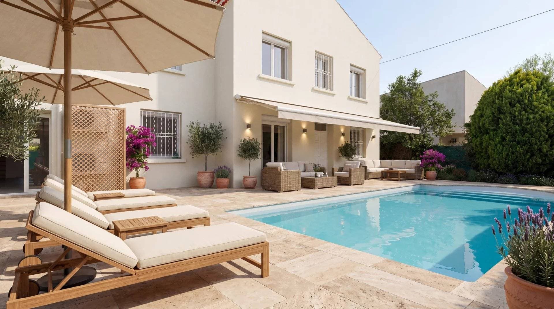 Appartement T4 avec piscine privative & jardin - photo 3